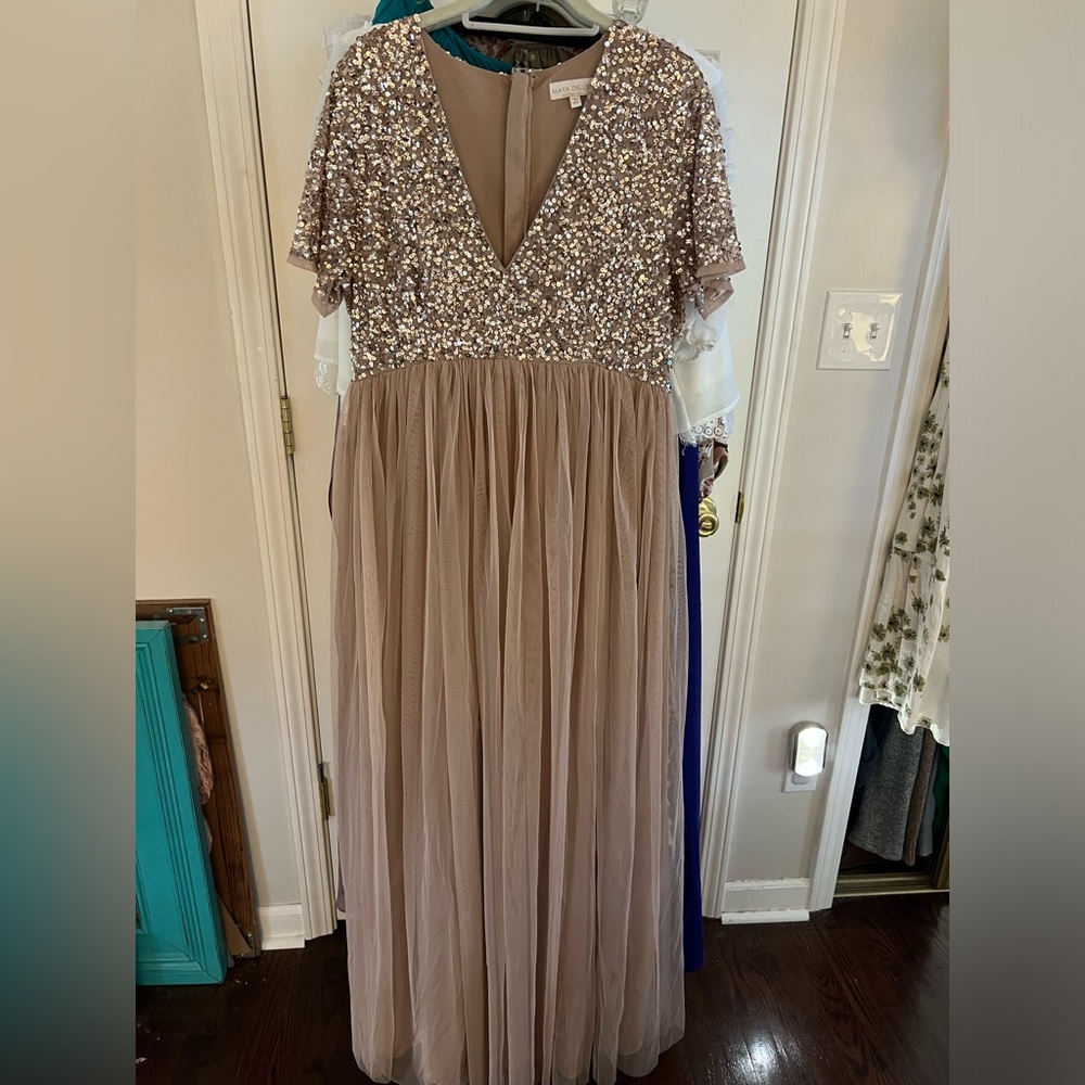 Blush maternity dress